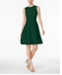 Calvin Klein Illusion-Trim Fit & Flare Dress, Regular & Petite Sizes